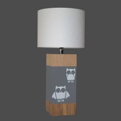 Petite lampe avec hibou taupe