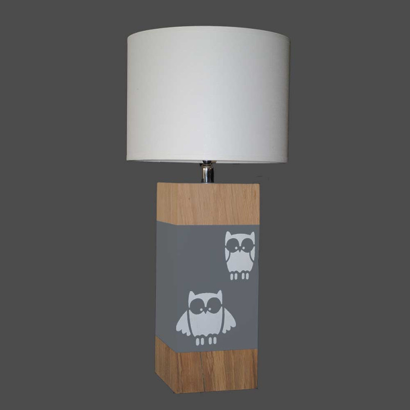 Petite lampe avec hibou taupe Petite lampe avec hibou taupe