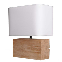 Lampe bois brut Brick M