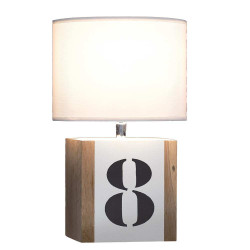 Lampe de chevet personnalisable blanc