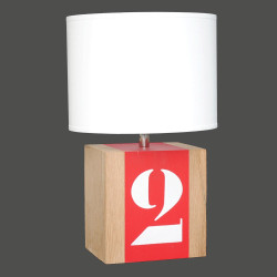 Lampe de chevet personnalisable rouge