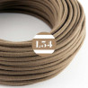 fil électrique tissu marron coton