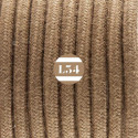 fil électrique textile marron