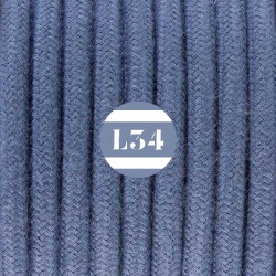 fil électrique tissu gris pierre coton
