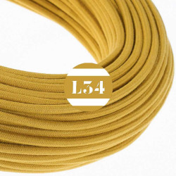 fil électrique tissu jaune doré coton