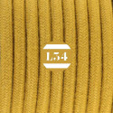 fil électrique textile jaune doré coton