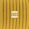 fil électrique tissu jaune doré coton