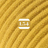 fil électrique tissu jaune doré coton