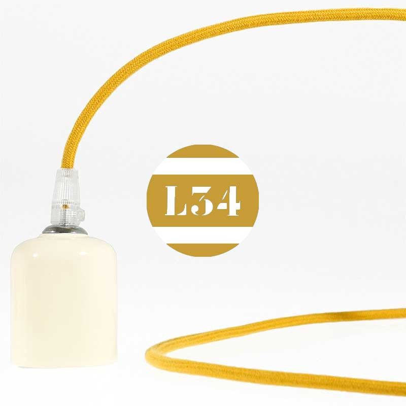 Cable De Tela De 3 Hilos Yute Fabricado En Italia. 3 X 1,50 Mm2 Cable De Tela Pa