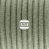 fil électrique tissu gris vert coton