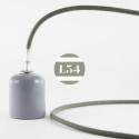 cordon électrique textile gris vert coton