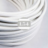 fil électrique tissu blanc soie