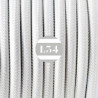 fil électrique tissu blanc soie