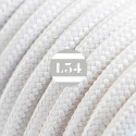 cordon électrique textile blanc soie