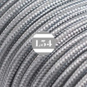 Cordon électrique textile argent soie