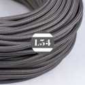 Câble électrique textile gris soie