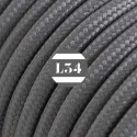 Cordon électrique tissu gris soie