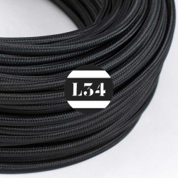 fil électrique tissu noir soie