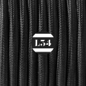 Câble électrique textile noir soie