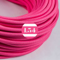 Câble électrique textile fuchsia soie