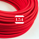 Câble électrique textile rouge soie