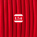 Câble électrique textile rouge soie