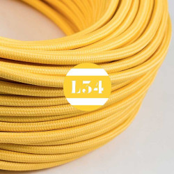 fil électrique tissu jaune soie