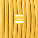 Câble électrique textile jaune soie