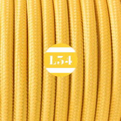 fil électrique tissu jaune soie