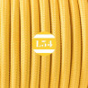 fil électrique tissu jaune soie