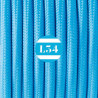 fil électrique tissu turquoise soie