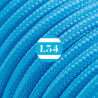fil électrique tissu turquoise soie