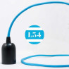 fil électrique tissu turquoise soie