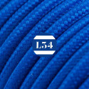 Câble électrique textile bleu soie