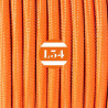 fil électrique tissu orange soie