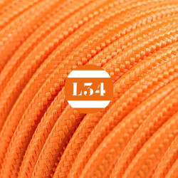 fil électrique tissu orange soie