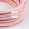 Câble électrique textile rose baby soie