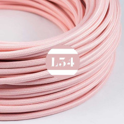 fil électrique tissu rose baby soie