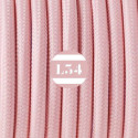 Câble électrique textile rose baby soie