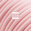 Câble électrique textile rose baby soie