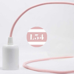 fil électrique tissu rose baby soie