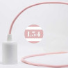 fil électrique tissu rose baby soie