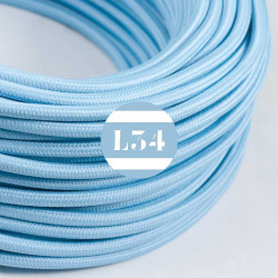 fil électrique tissu bleu azur soie