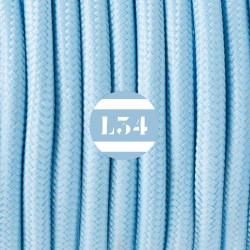 fil électrique tissu bleu azur soie