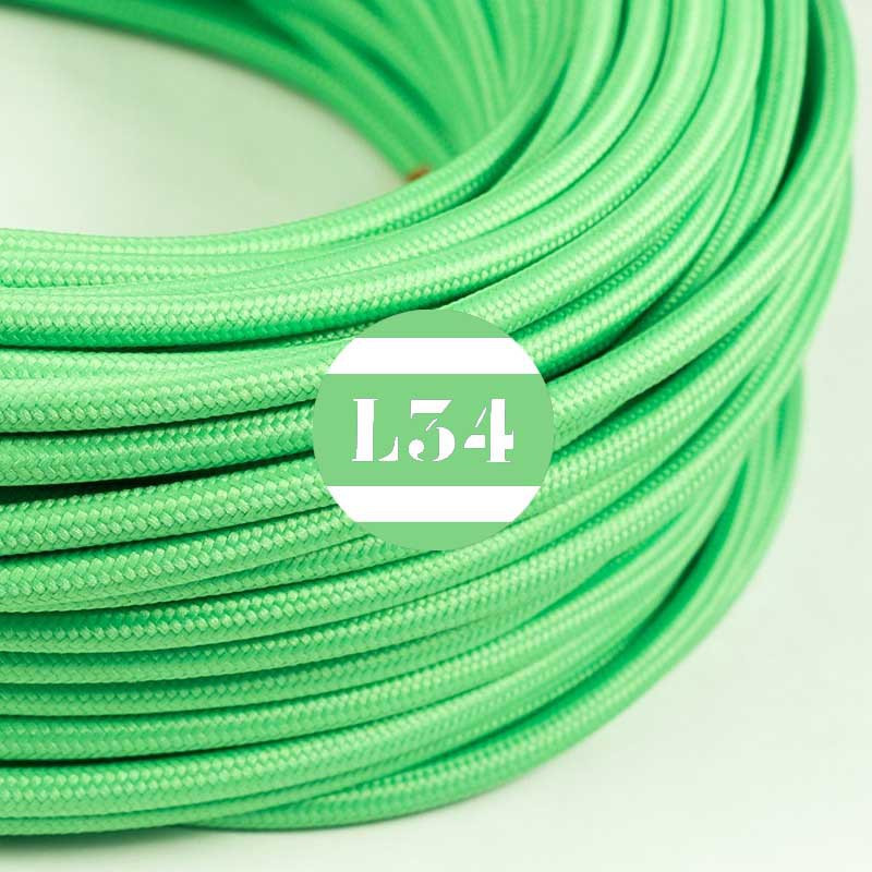 fil électrique tissu vert lime soie