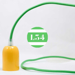 fil électrique tissu vert lime soie