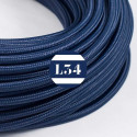 Câble électrique textile bleu marine soie