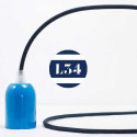 Câble électrique textile bleu marine soie