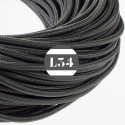 Câble électrique textile gris foncé soie