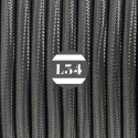 Câble électrique textile gris foncé soie